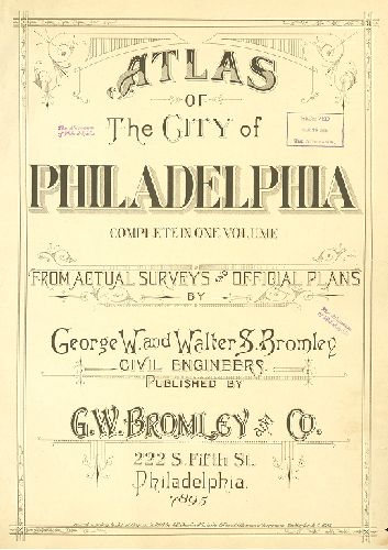 Title Page, Atlas of the City of Philadelphia