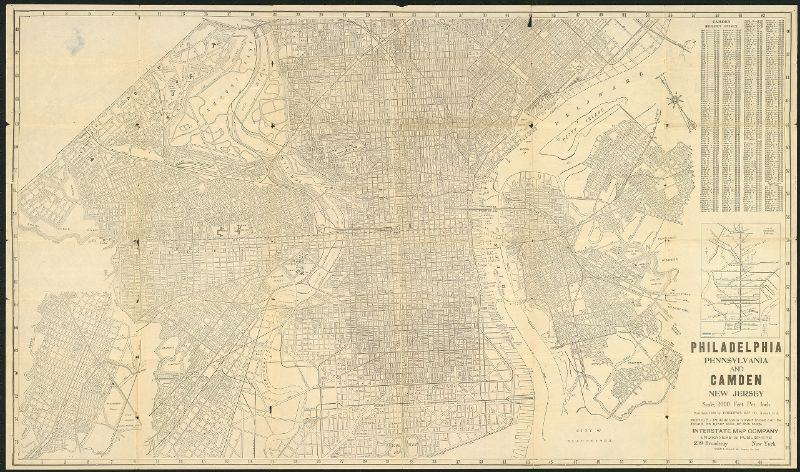 Philadelphia and Camden (front), Philadelphia Pennsylvania and Camden New Jersey