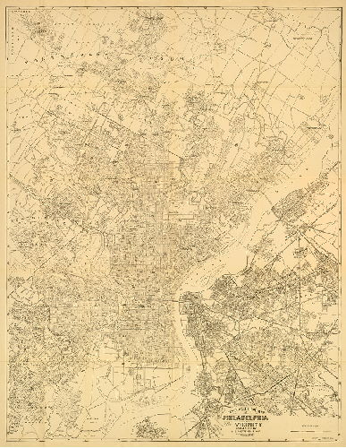 Philadelphia and Vicinity, New Indexed Guide Map of Philadelphia and Vicinity